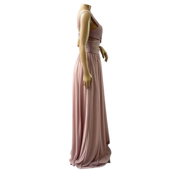 Birdy Grey Elsye Cut Out Mesh Mauve Maxi Formal Bridesmaid Dress Small NWT - Picture 5 of 15